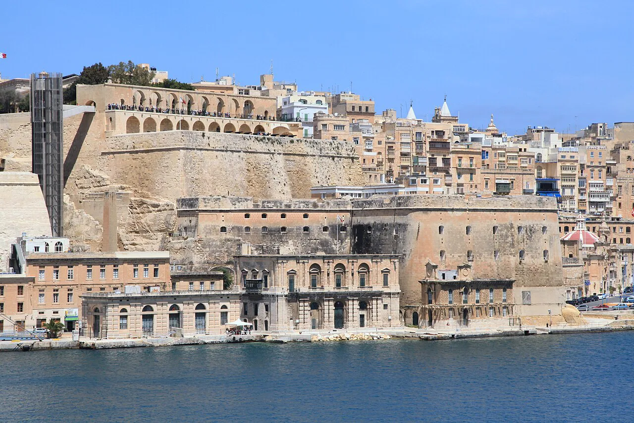 Valletta's bastions seen from across Grand Harbour.