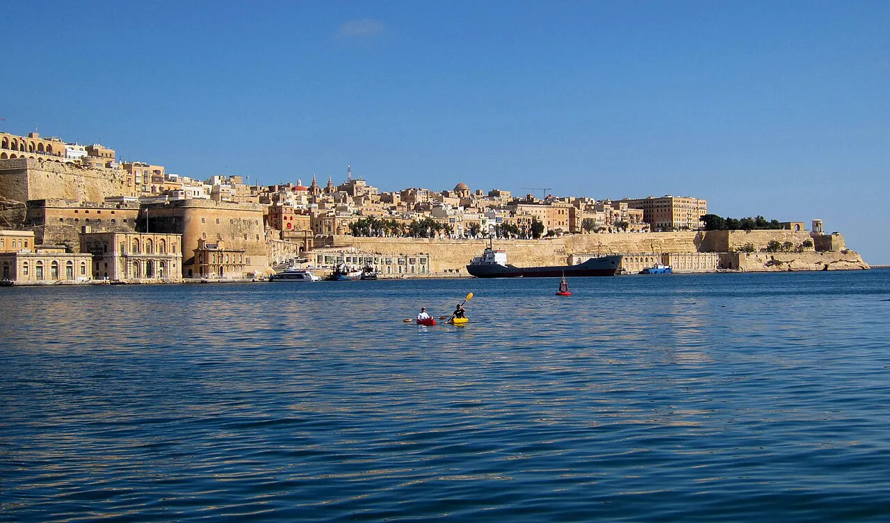 Valletta's bastions seen from Grand Harbour.