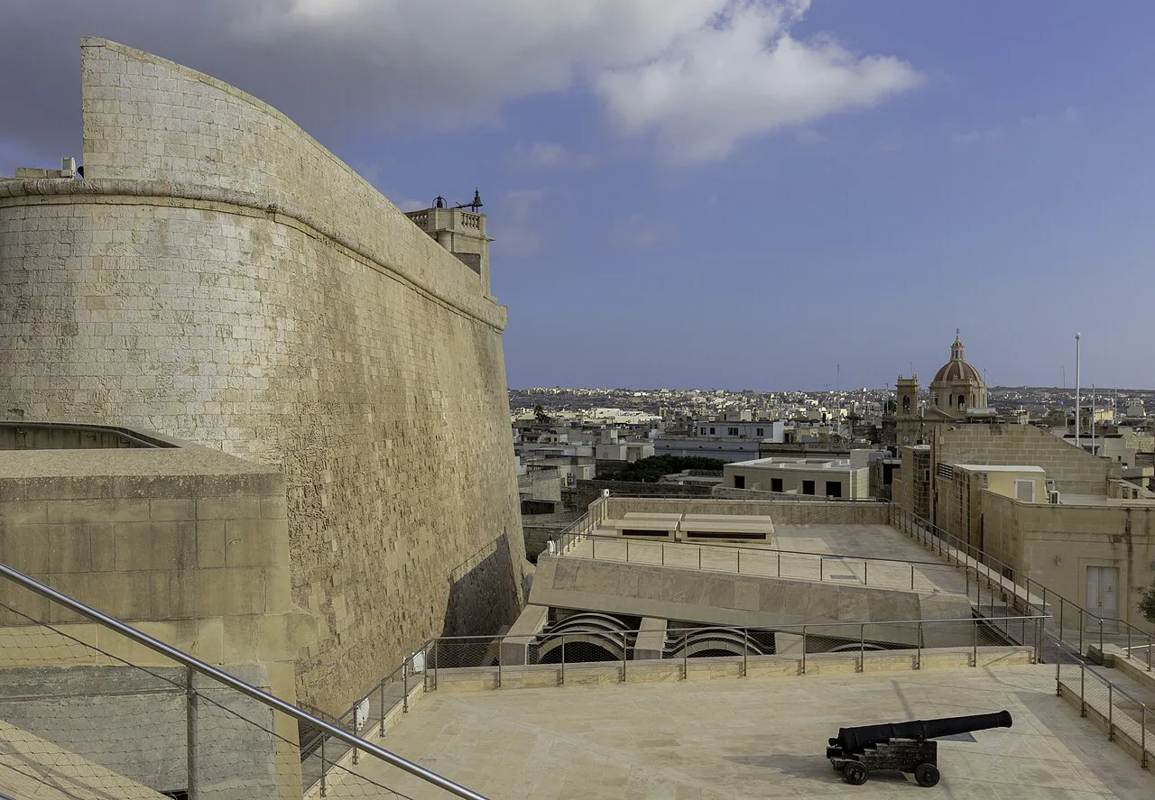 The Citadel's bastions in Victoria, Gozo.
