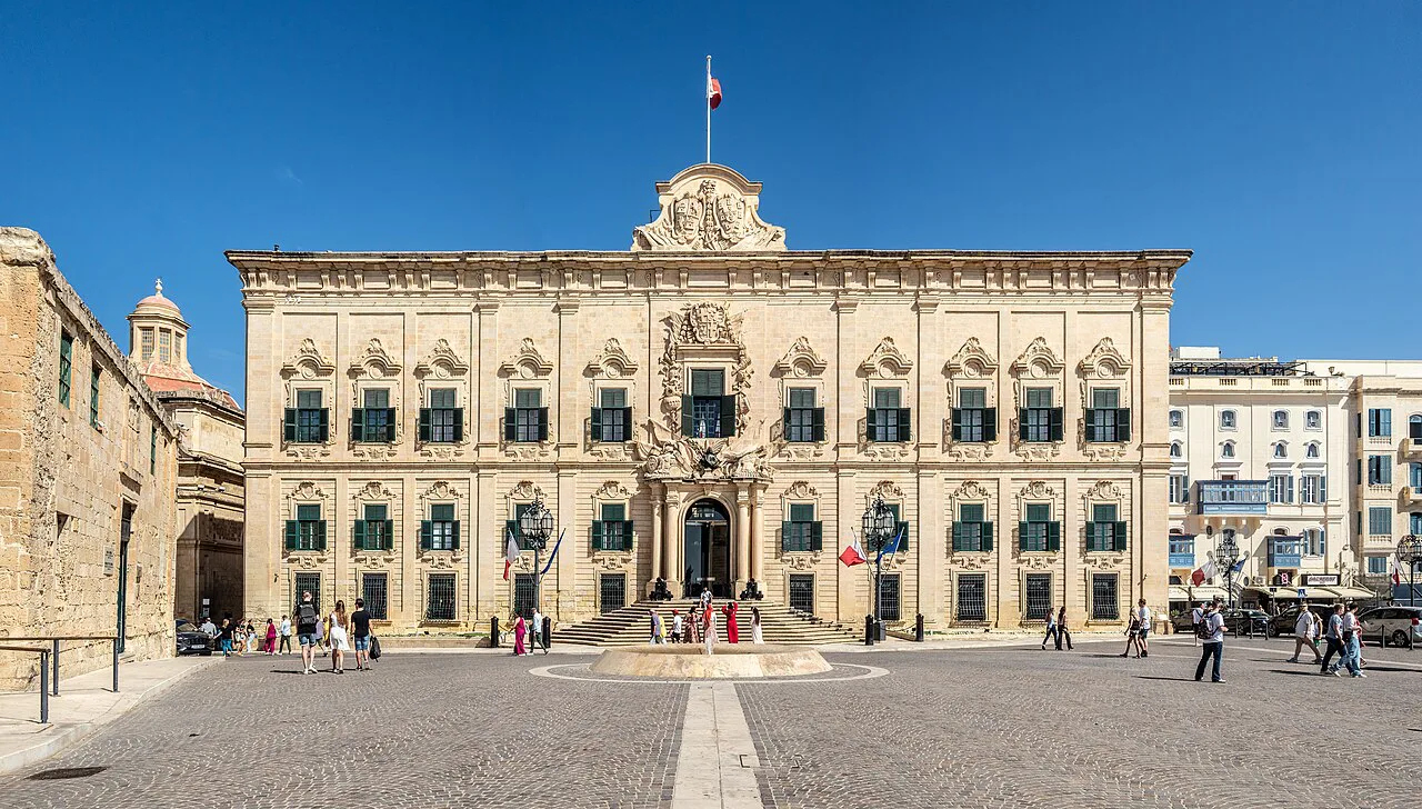 The Auberge de Castille in Valletta.