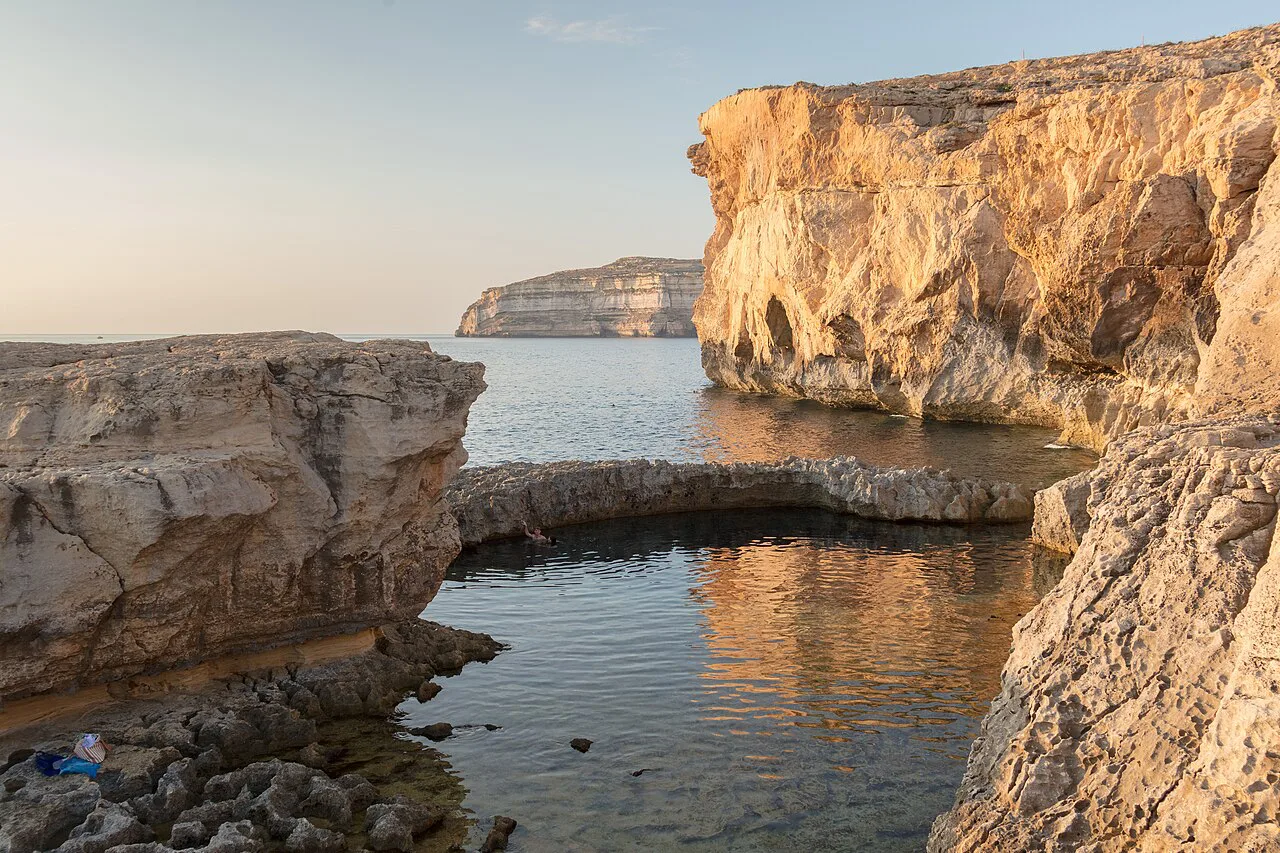 The Blue Hole on the coast of Gozo.