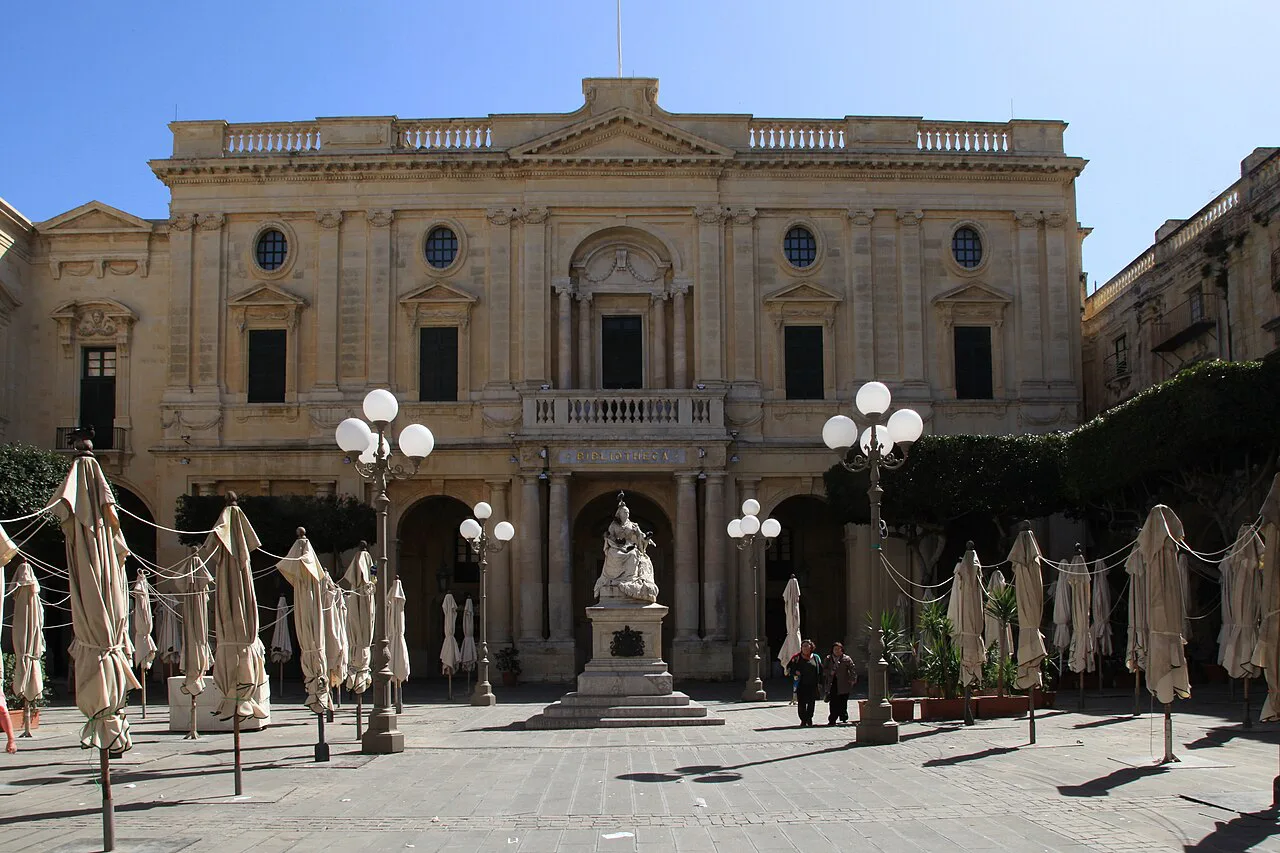 Republic Square in Valletta with its pavement cafés.