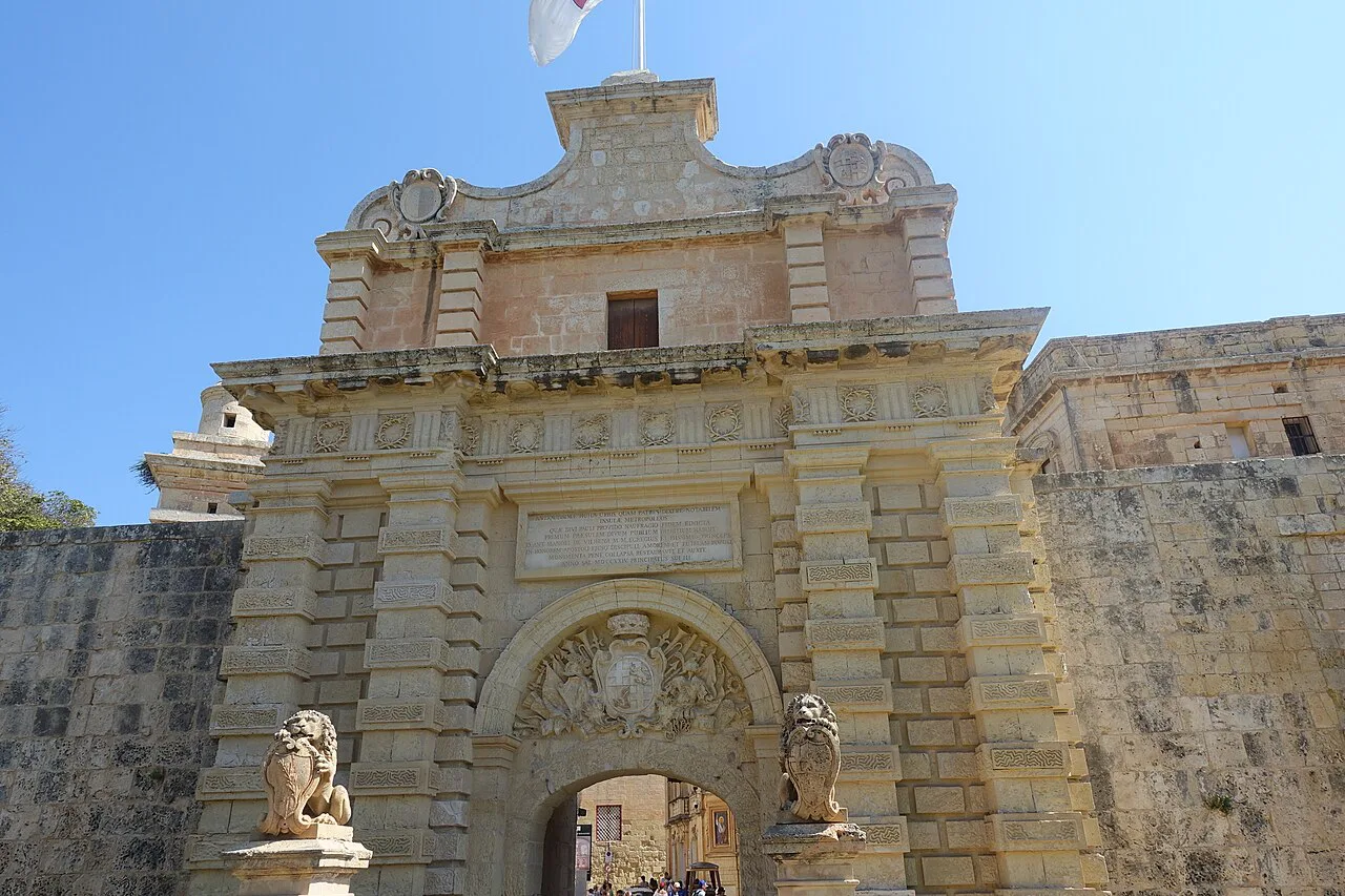 The Baroque main gate of Mdina.