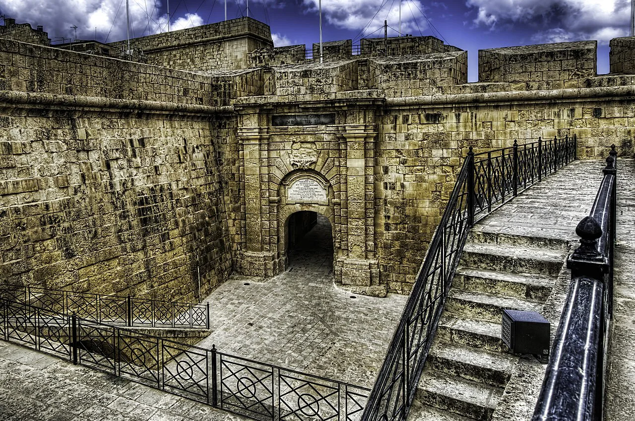 Fortifications beside the Malta at War Museum in Birgu.