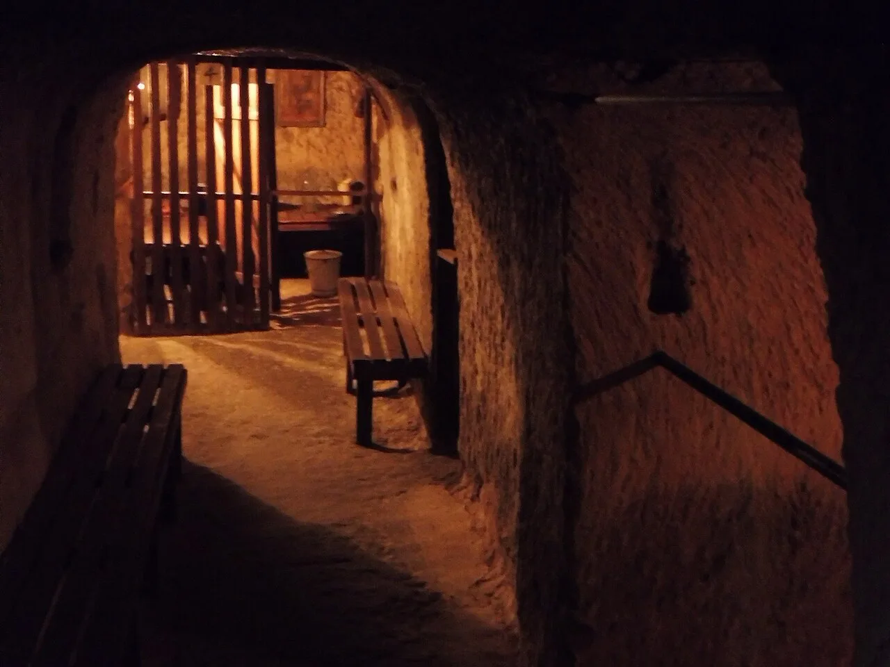Air-raid shelter tunnels beneath Birgu at the Malta at War Museum.