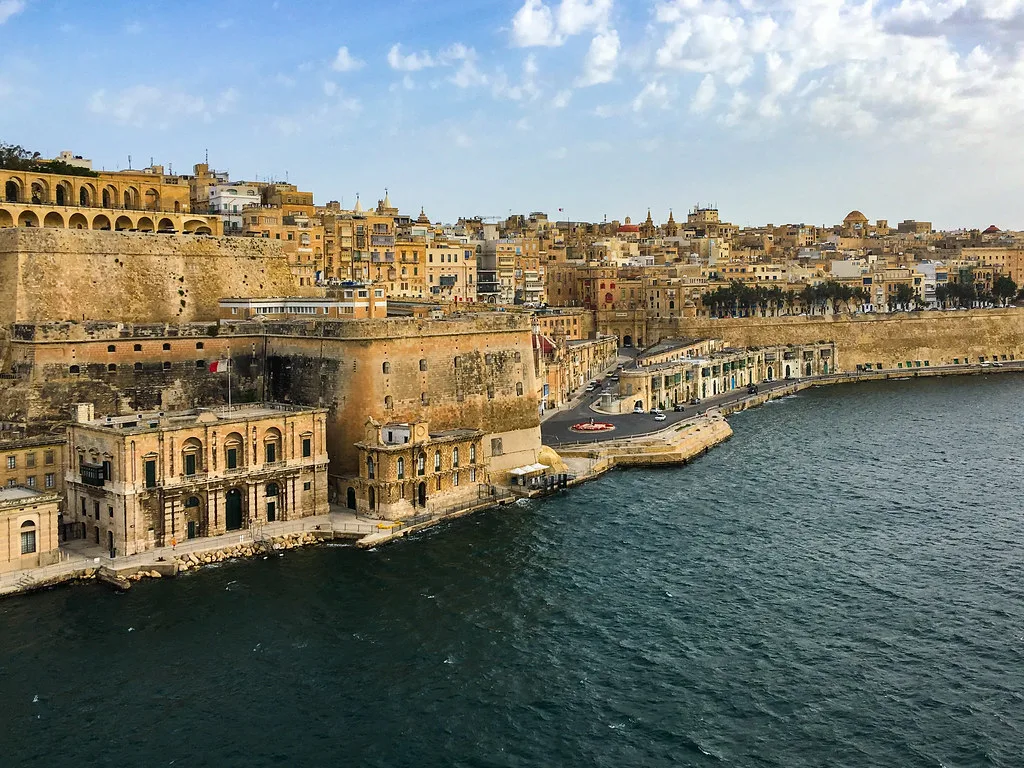 Valletta's bastions above the Grand Harbour.