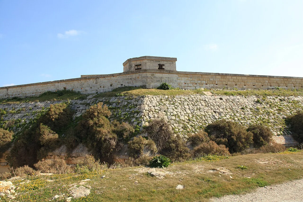The ramparts of Fort Delimara near Marsaxlokk.