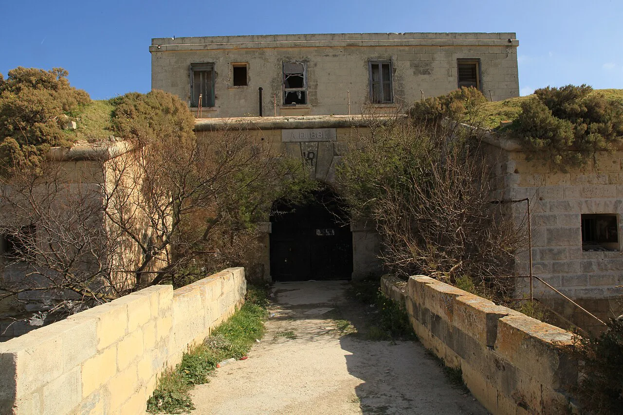 The entrance to Fort Delimara.