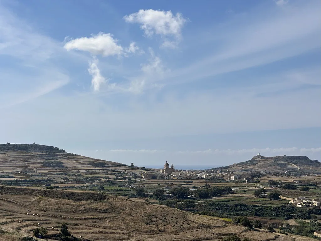 Gozo's countryside seen near Victoria.