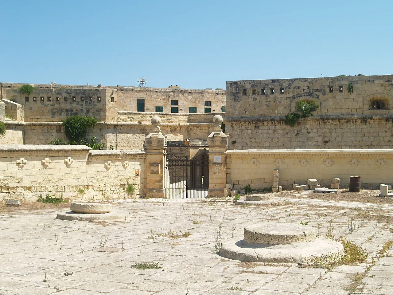 The parade ground inside Fort St Elmo in Valletta.