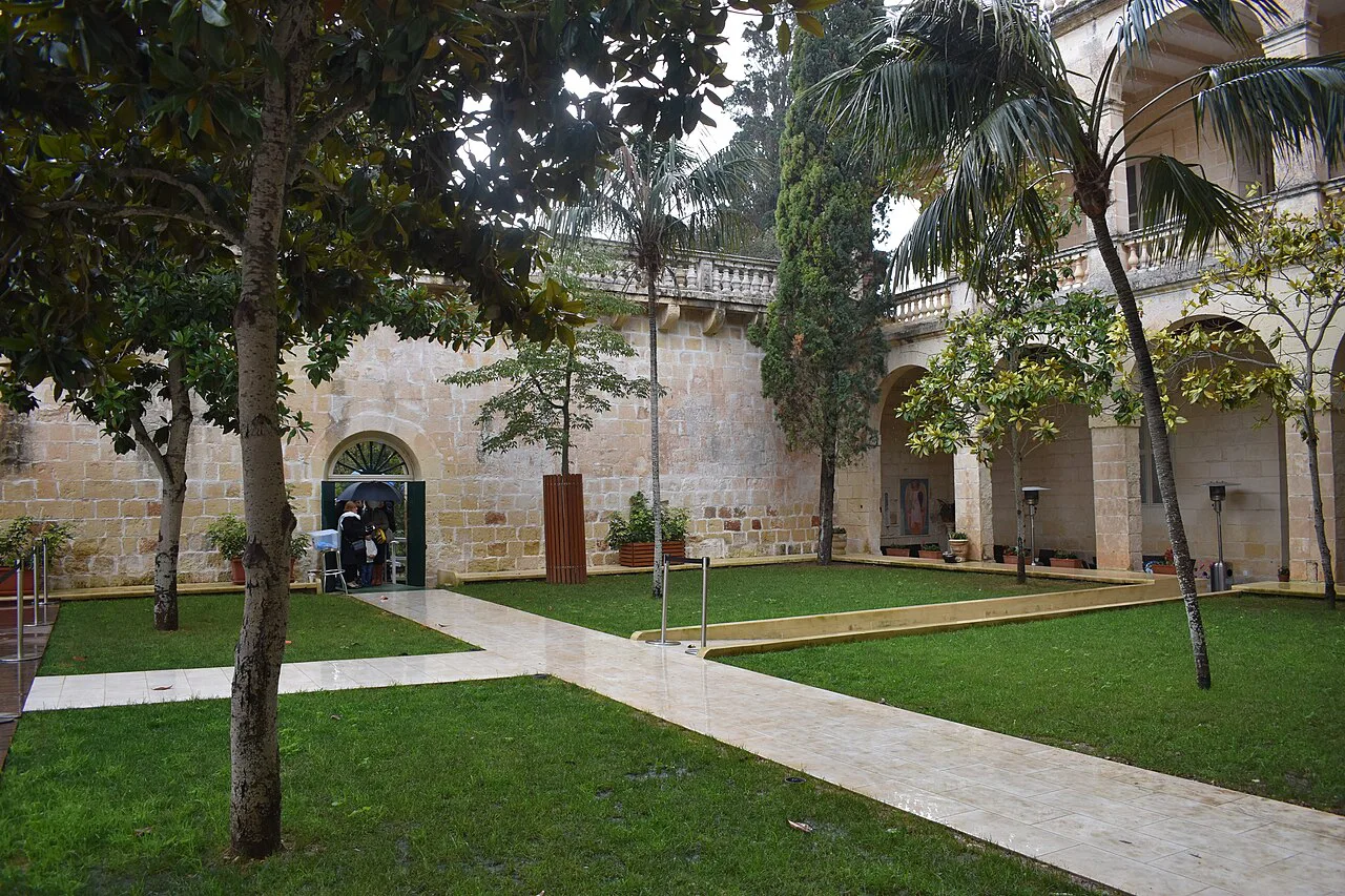 The courtyard garden of San Anton Palace in Attard.
