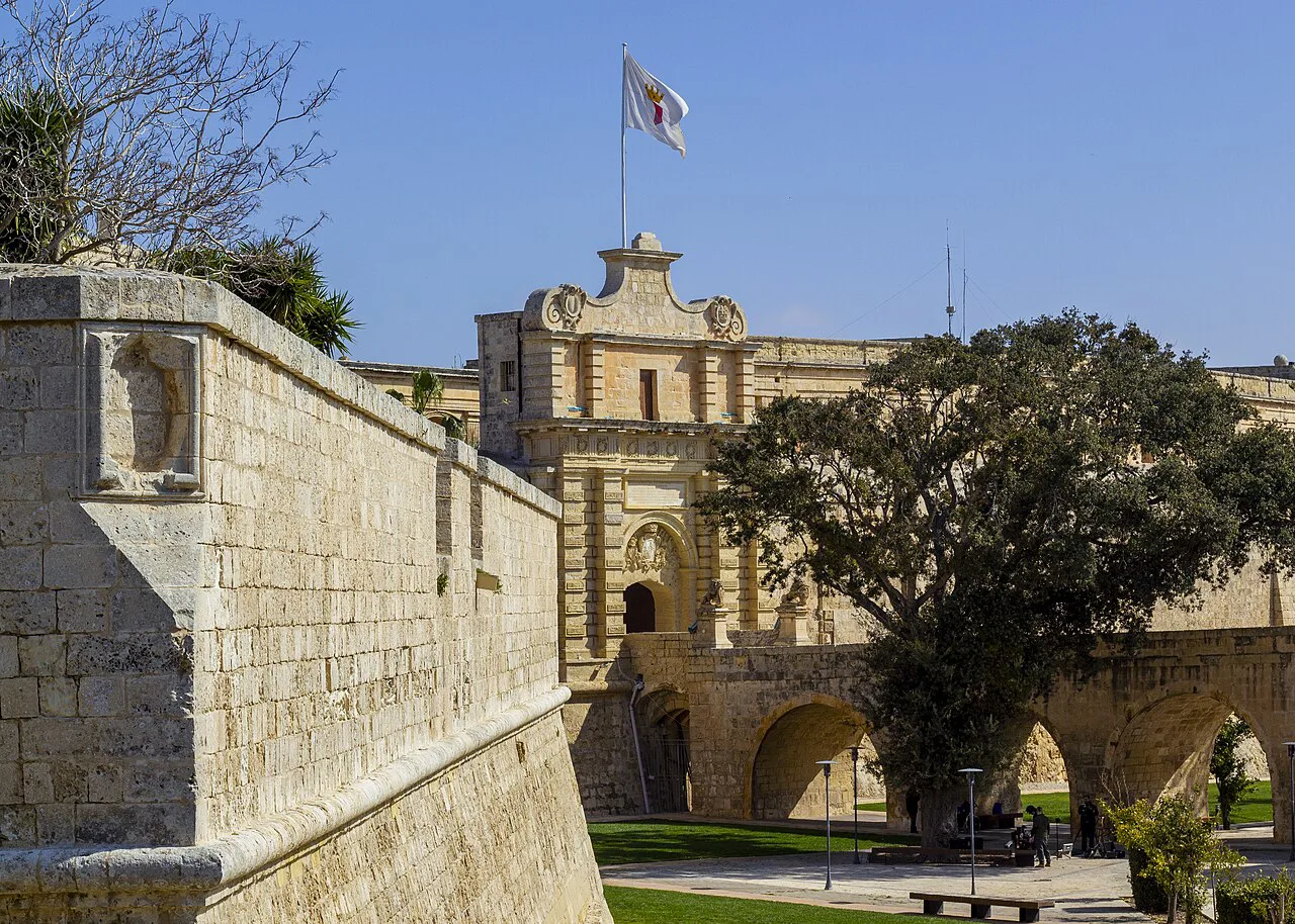 Mdina's bastion and main gate.
