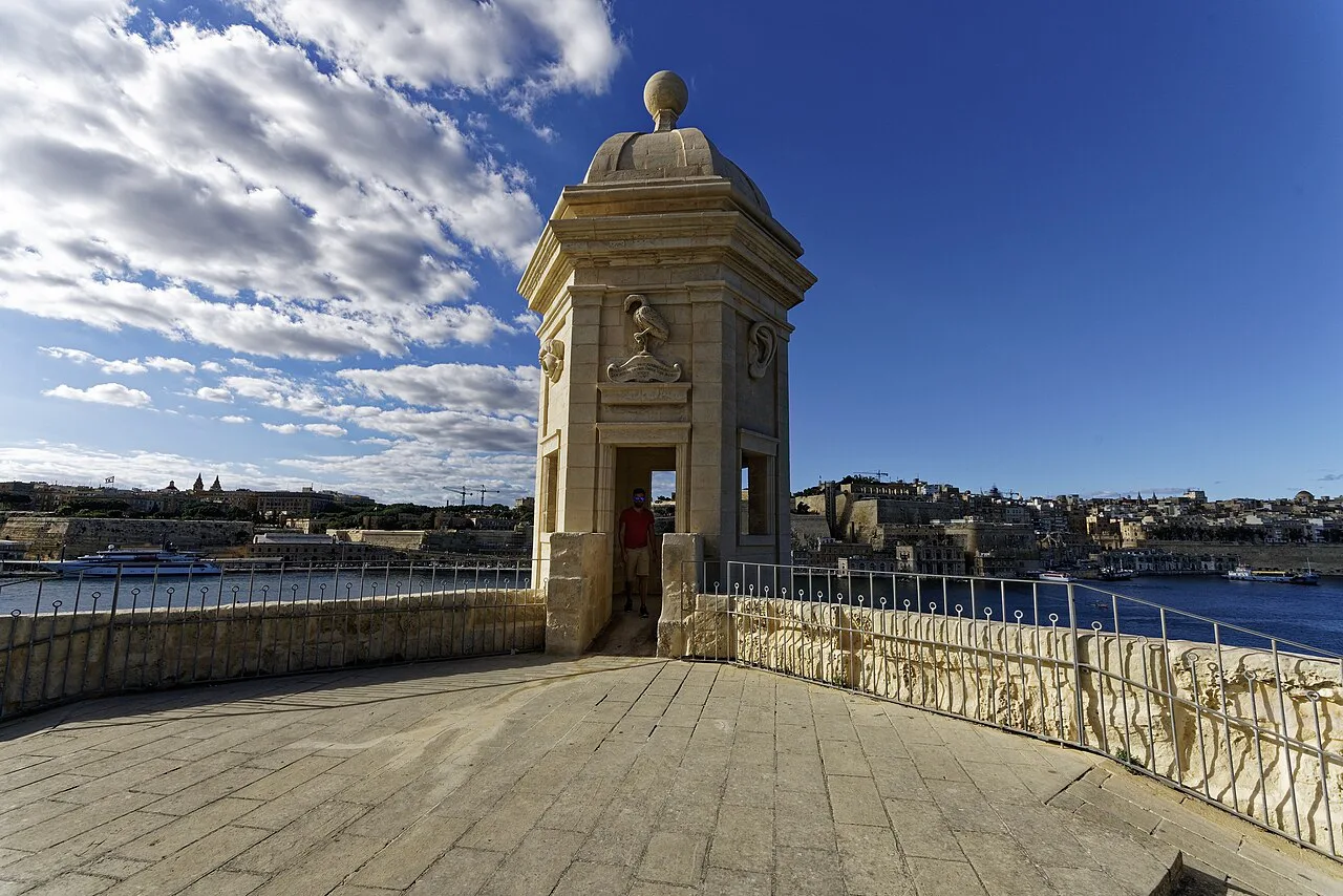 A watchtower on the Gardjola Gardens bastion in Senglea.