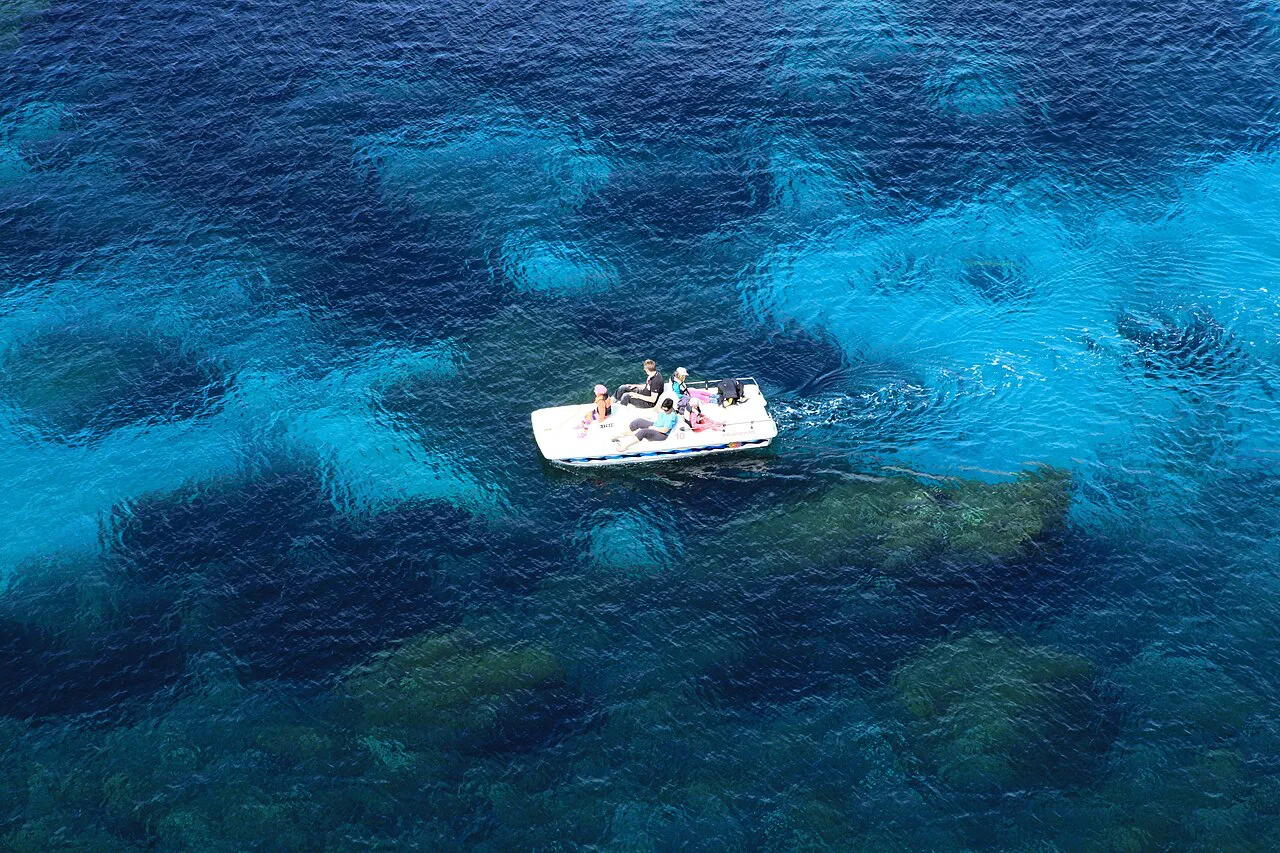 Clear blue water off Golden Bay, near Għajn Tuffieħa.