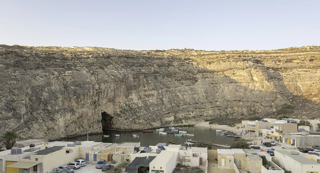 The cliffs around the Inland Sea at Dwejra on Gozo.