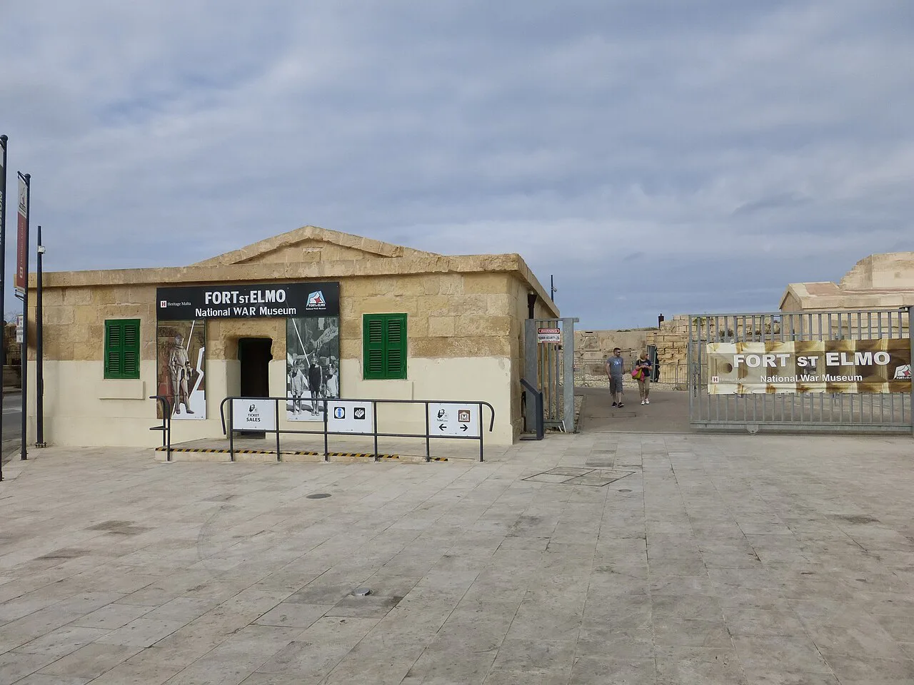 The entrance to Fort St Elmo and the National War Museum in Valletta.