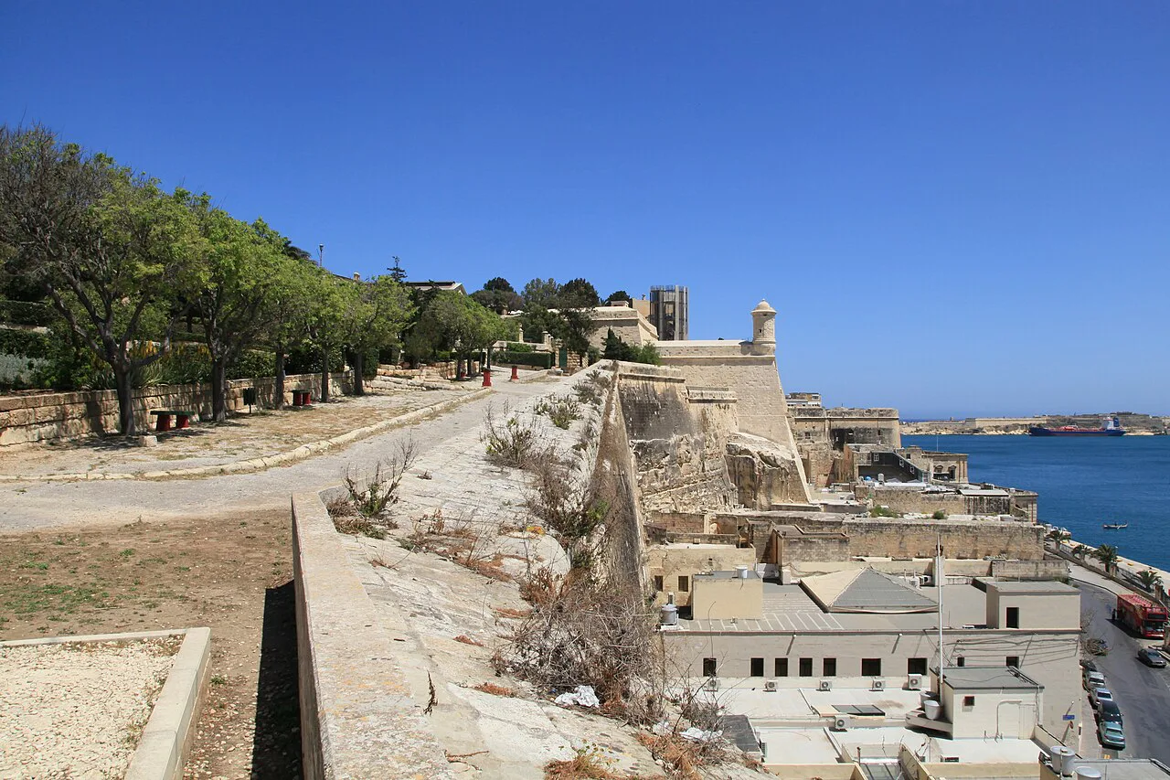 The Grand Harbour seen from the Herbert Ganado Gardens in Valletta.