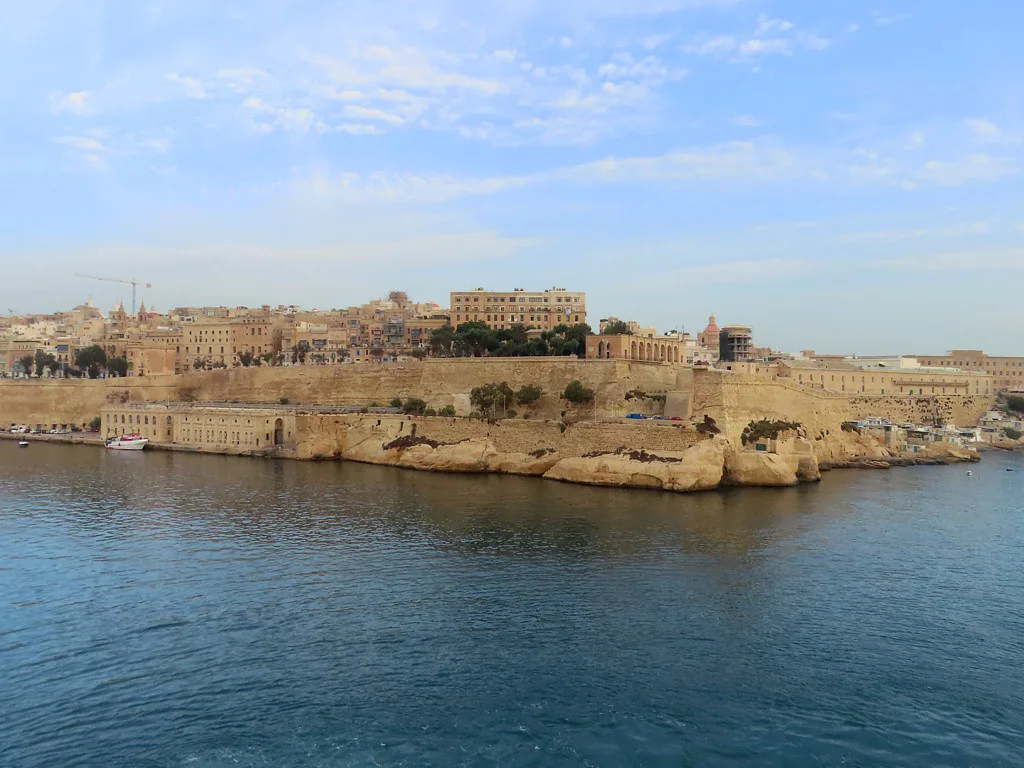 Valletta's bastions above the Grand Harbour.