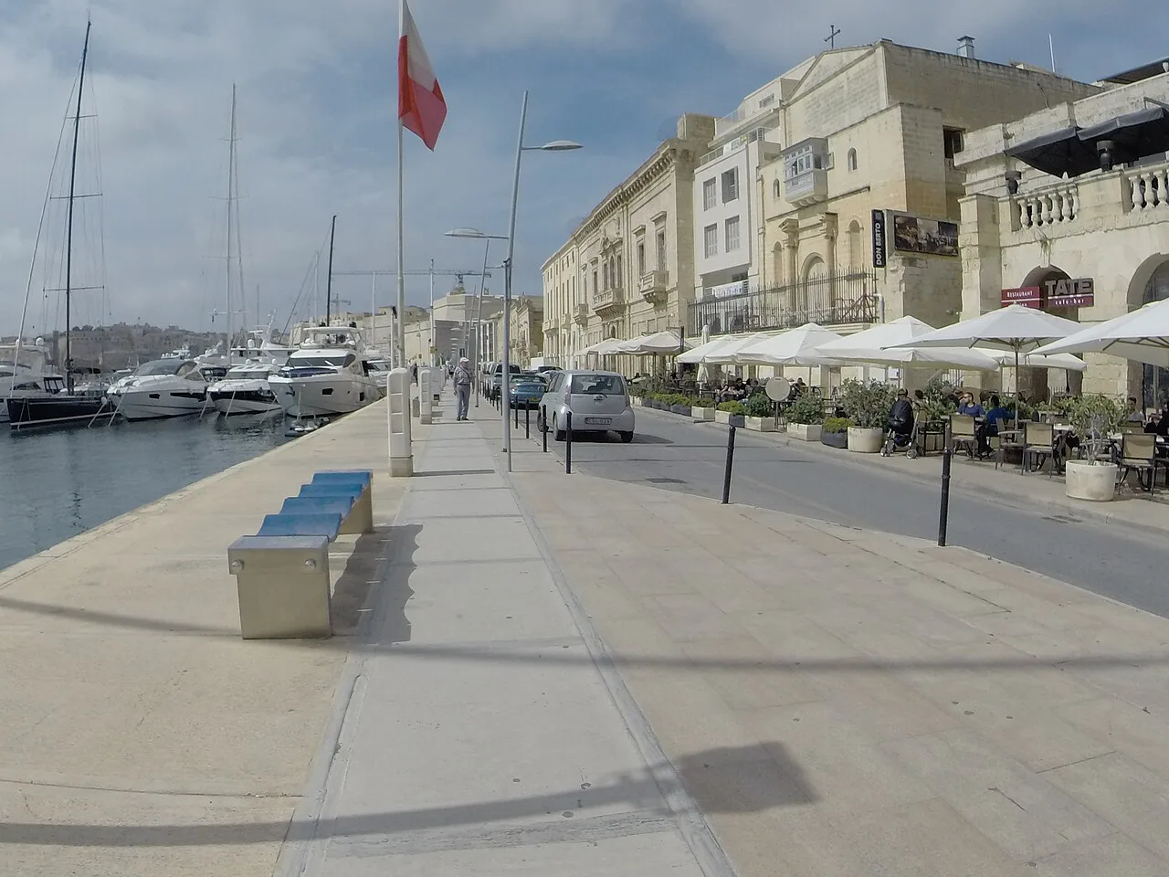 The waterfront promenade in Birgu.