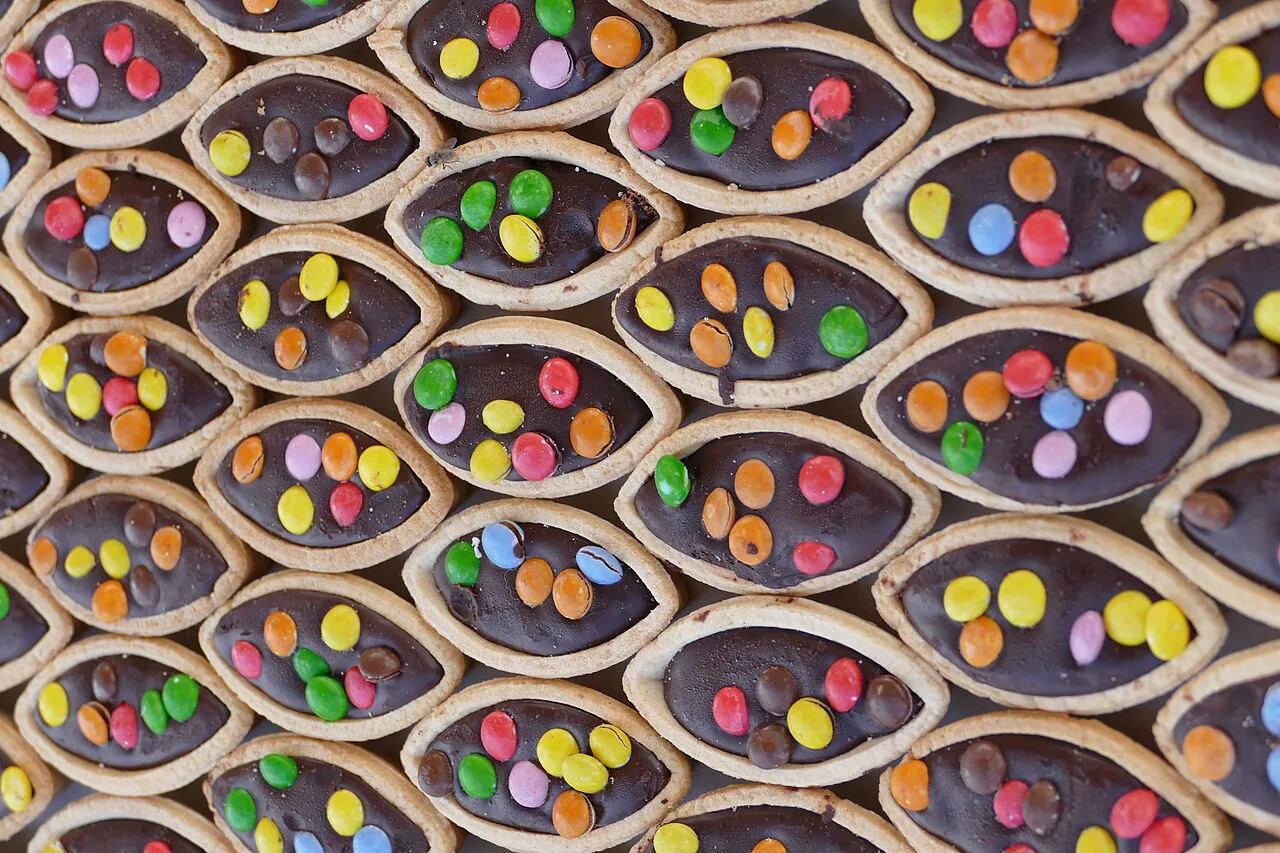 Colourful sweets at the Marsaxlokk market stalls.