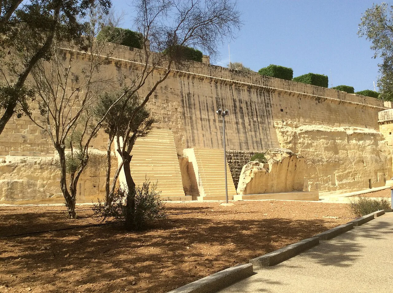Bastion walls of the Birgu fortifications.