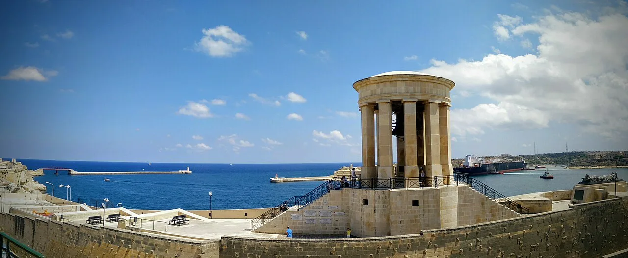 The Siege Bell Memorial in Valletta.