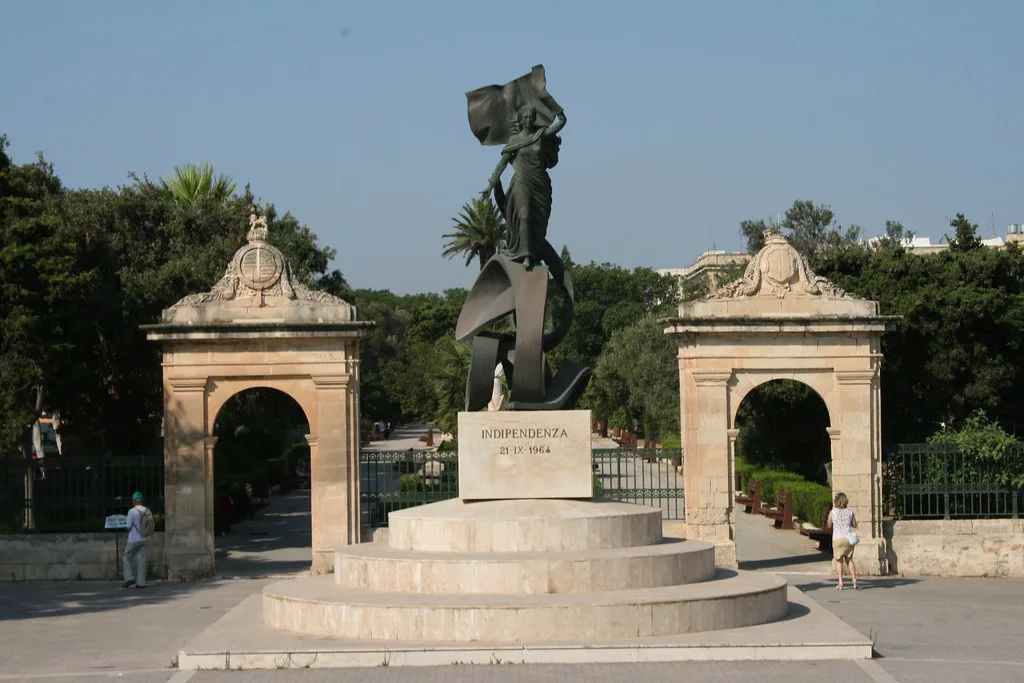 The Independence Monument in Floriana.