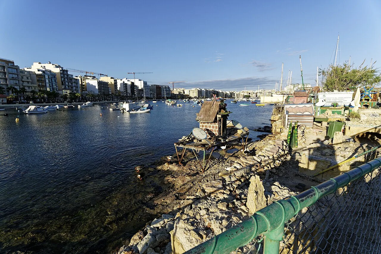 Manoel Island's Duck Village beside Marsamxett Harbour.