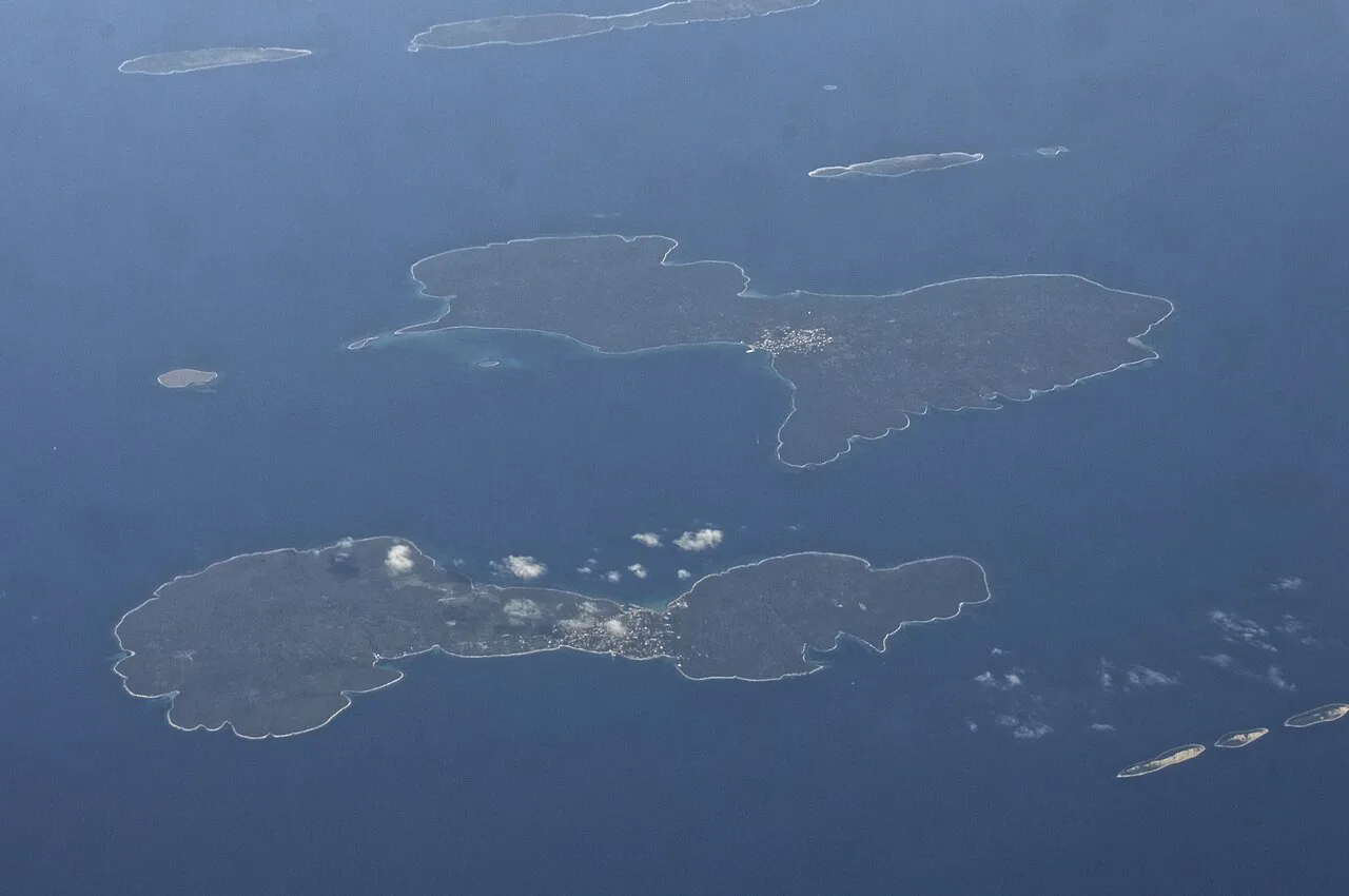 Aerial view of Gozo and Comino.