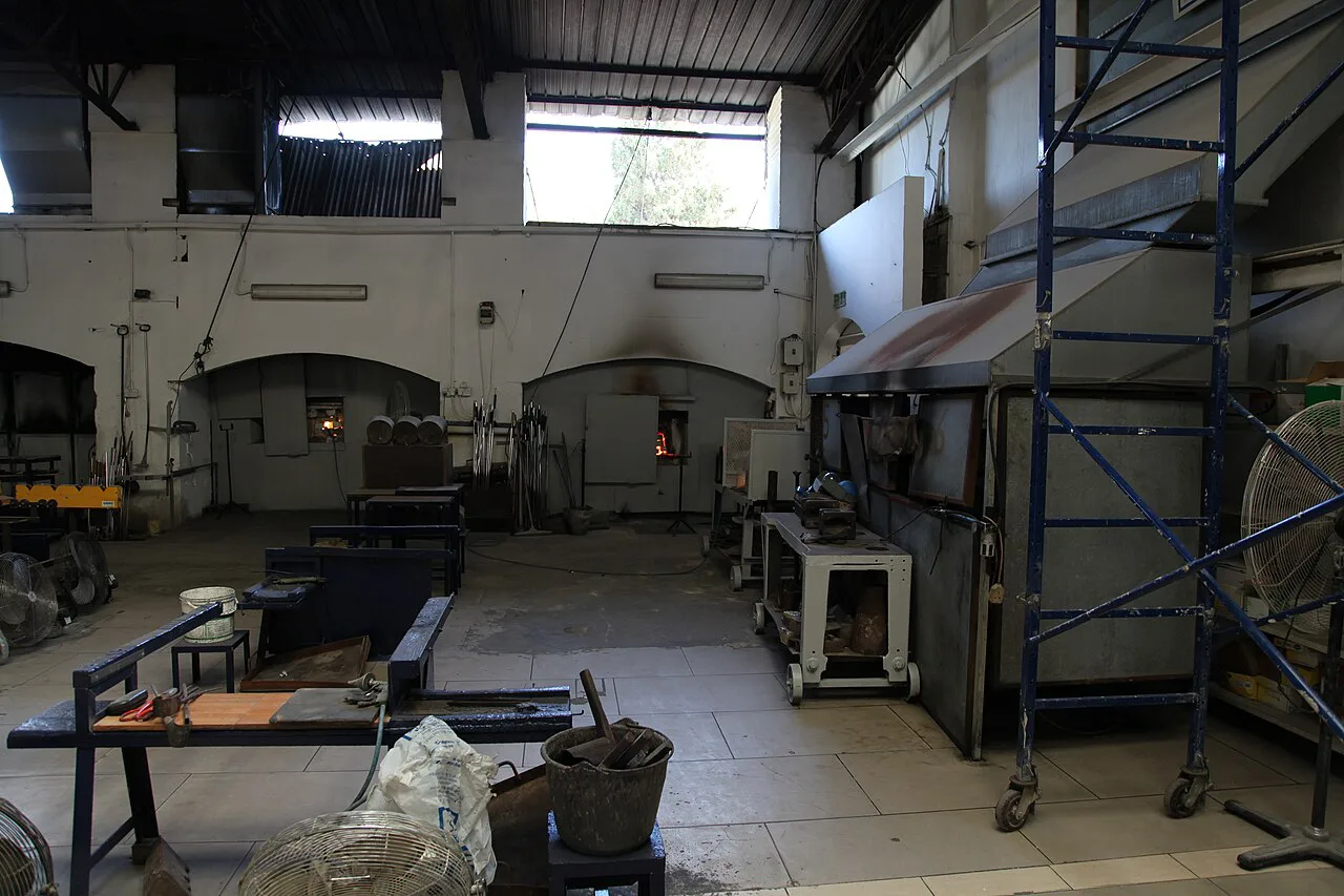 Inside the Mdina Glass workshop at Ta' Qali.