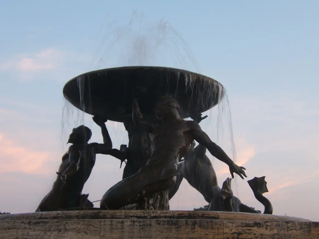 The Triton Fountain in Valletta.