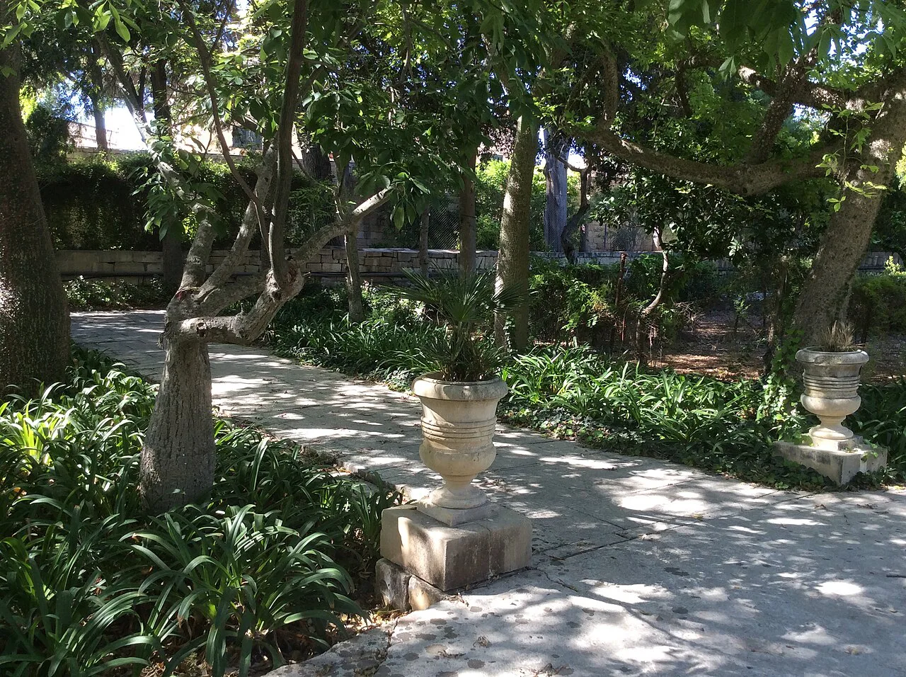 A garden path at San Anton Palace in Attard.