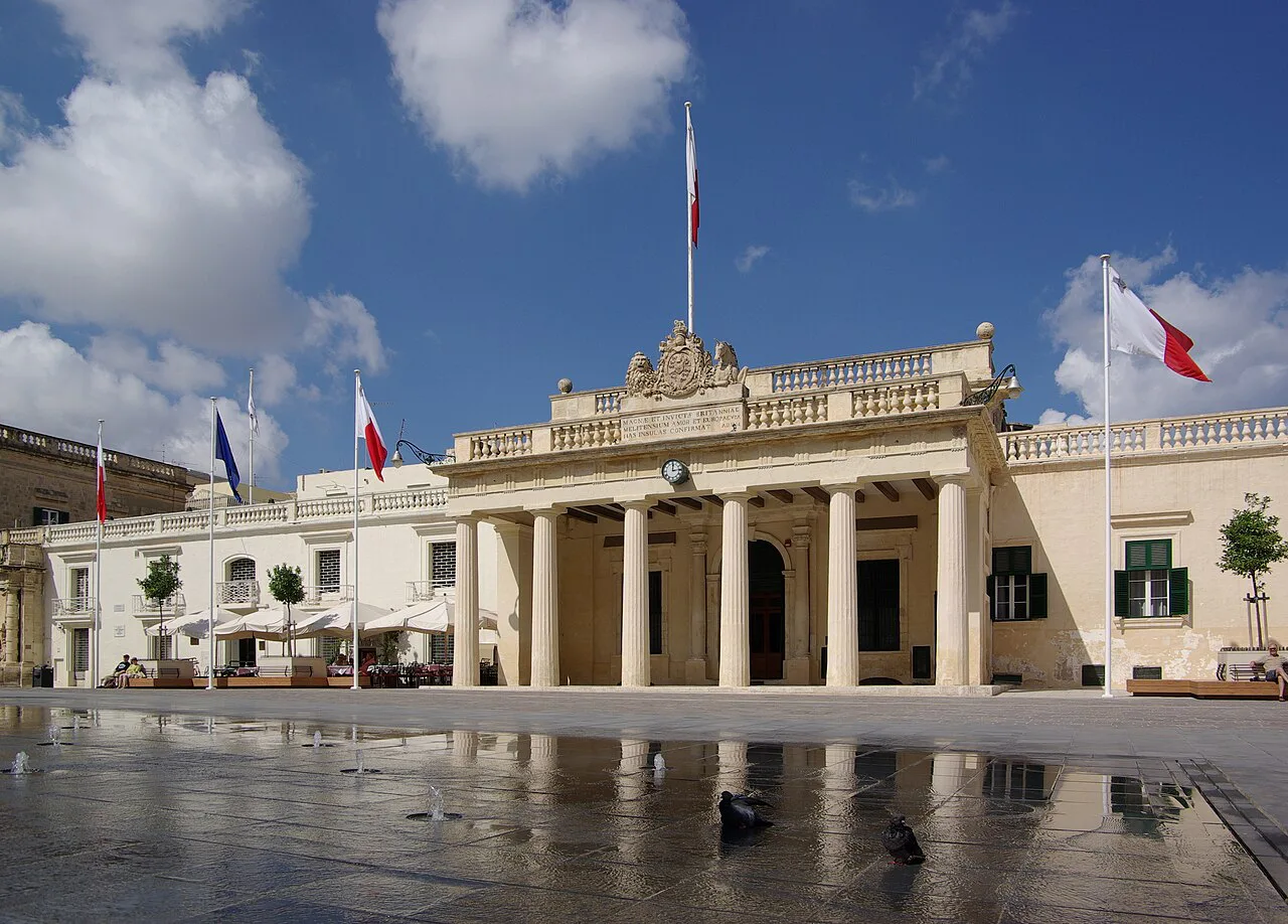 The Main Guard building on St George's Square in Valletta.