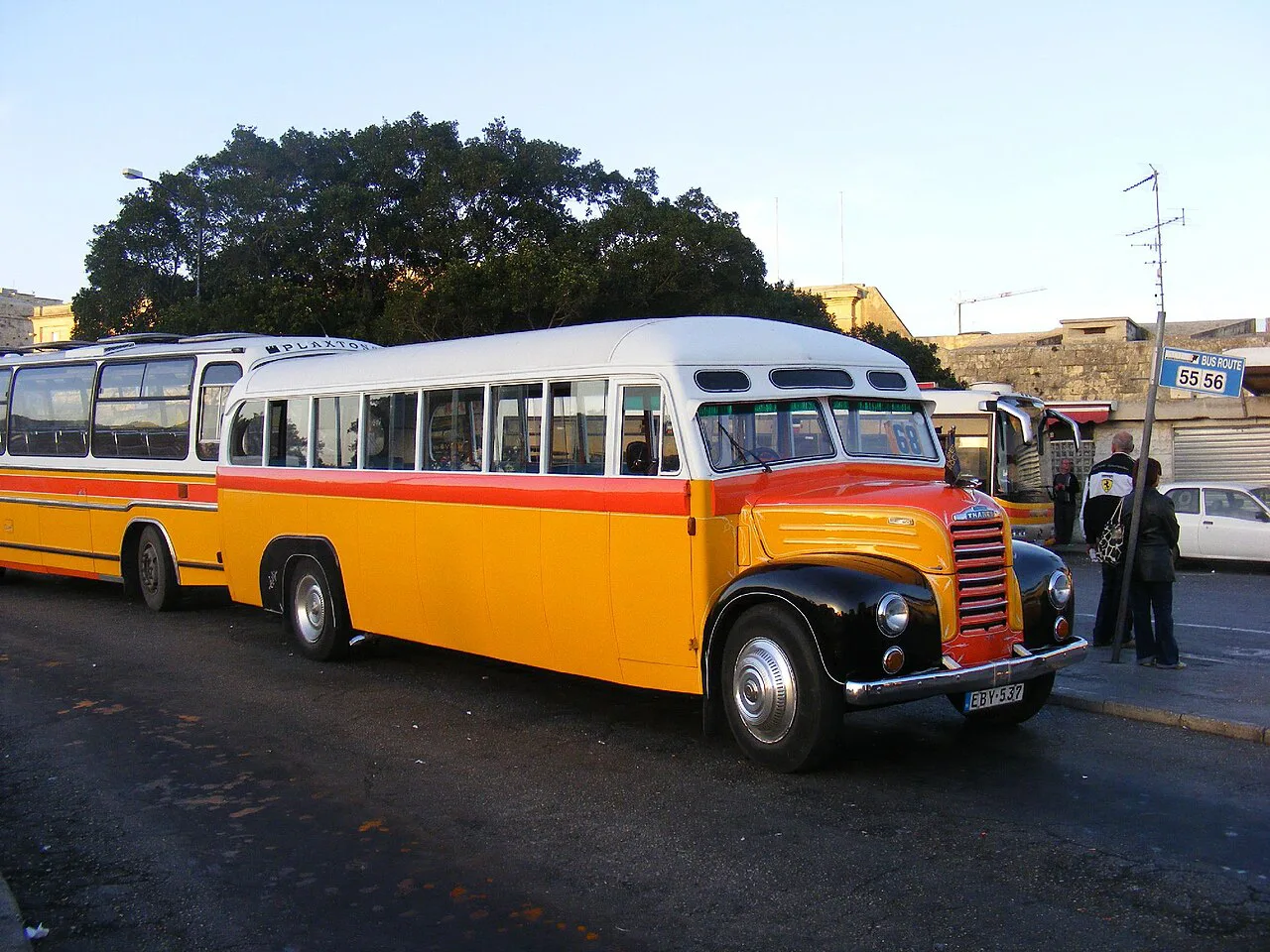 A vintage Maltese bus in Valletta.