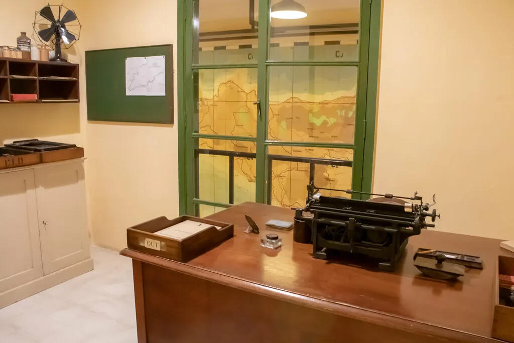 The map room at the Lascaris War Rooms in Valletta.