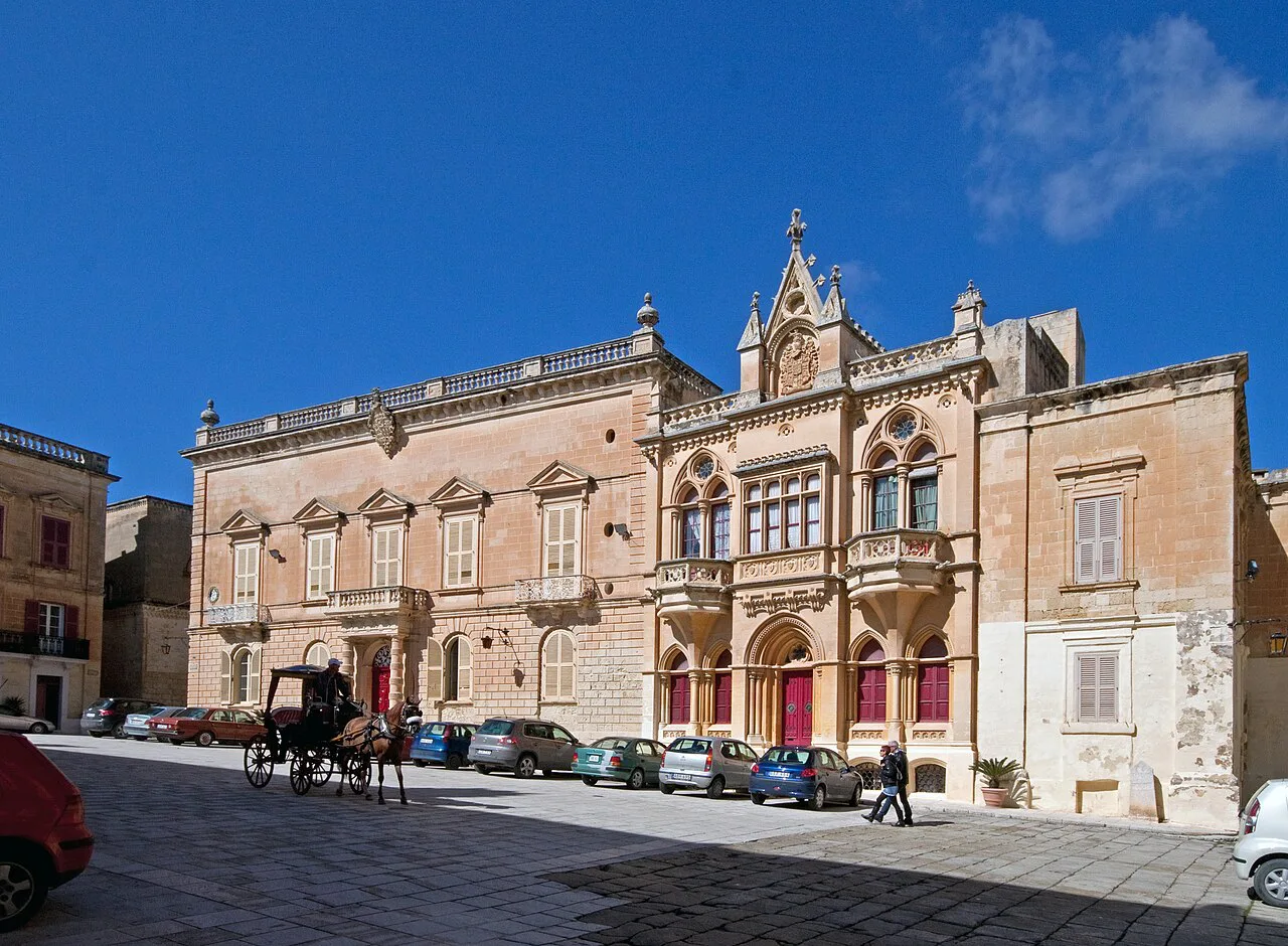 St Paul's Square beside the cathedral in Mdina.