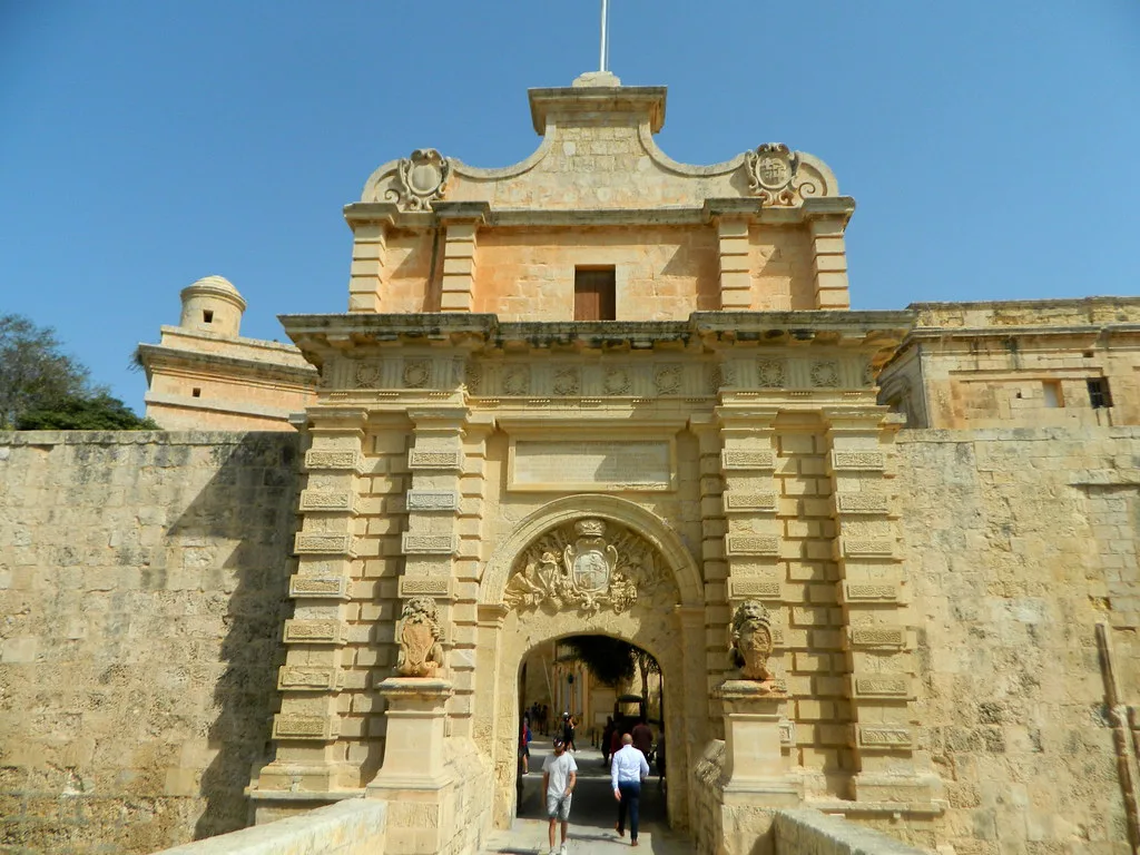 The main gate into Mdina.