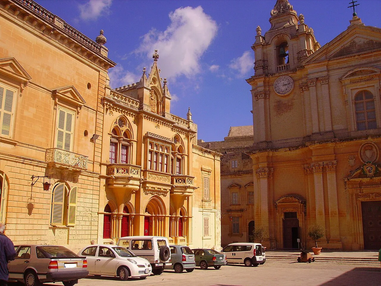 The cathedral square in Mdina.