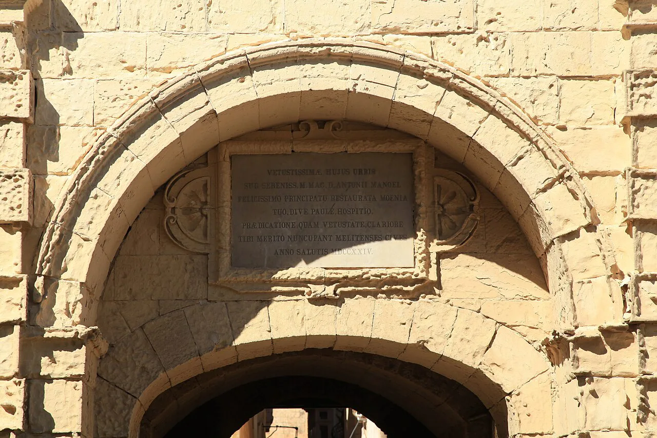 The Greek's Gate in the walls of Mdina.
