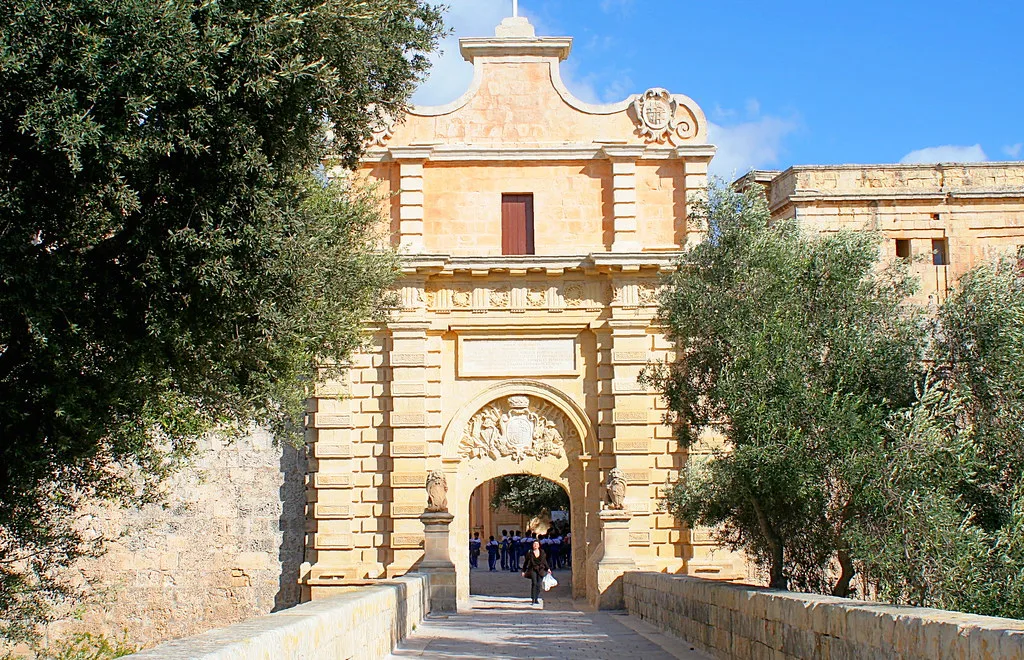 The main gate of Mdina.
