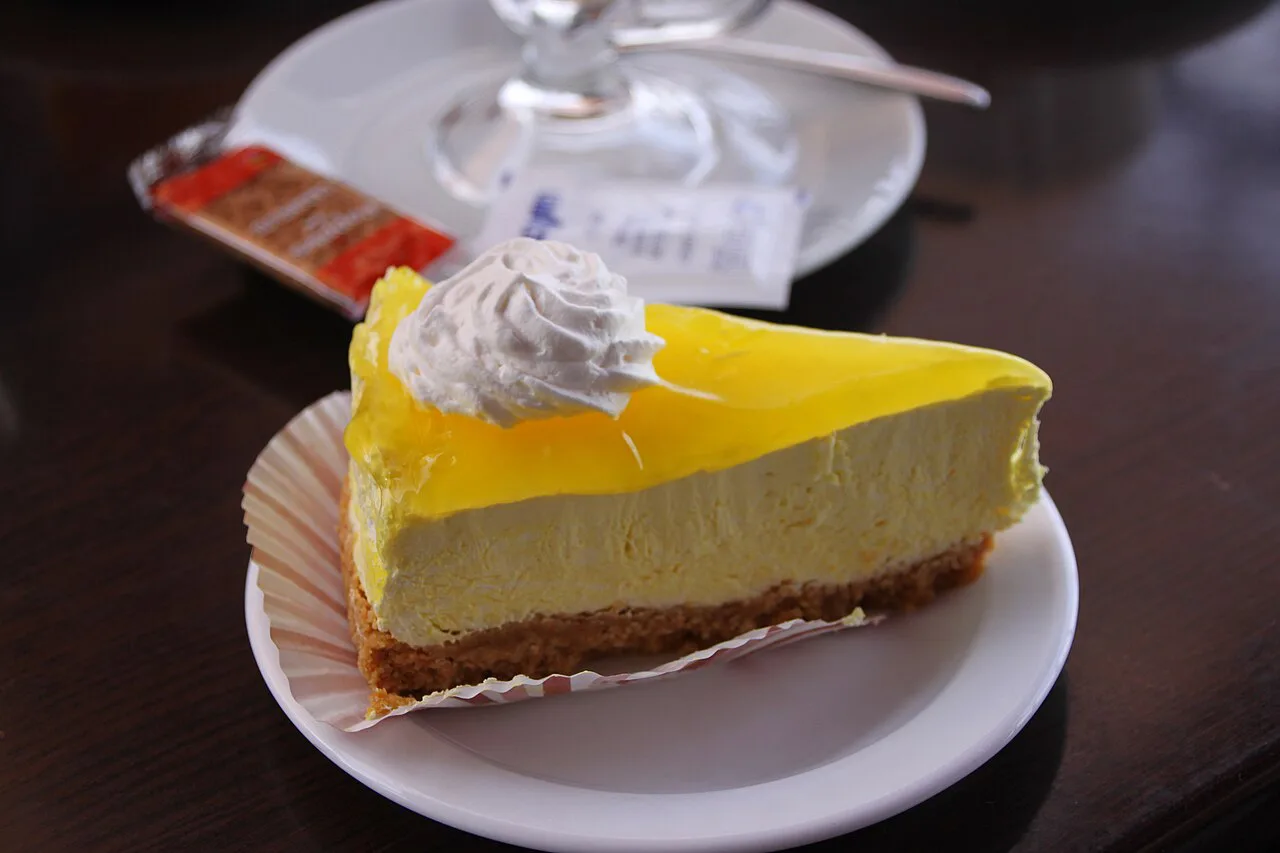 Lemon cheesecake at the Fontanella Tea Garden in Mdina.
