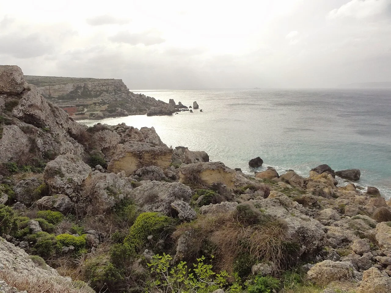 Rocky coastline near Mellieħa.