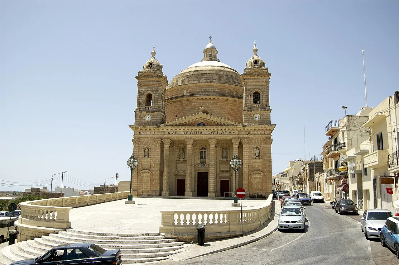 The square in front of Mgarr parish church.