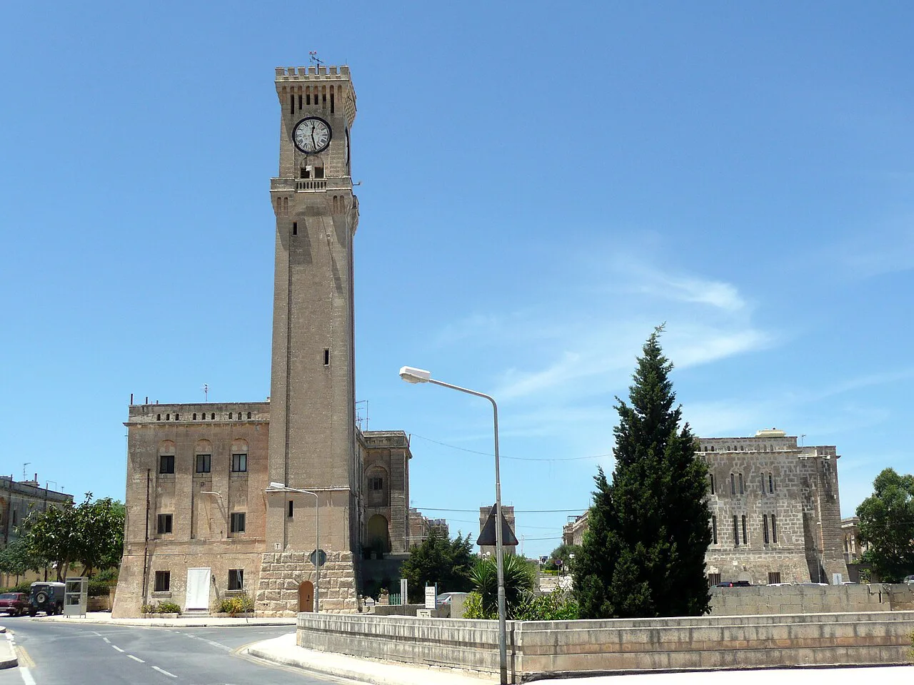 The clock tower at Mtarfa.