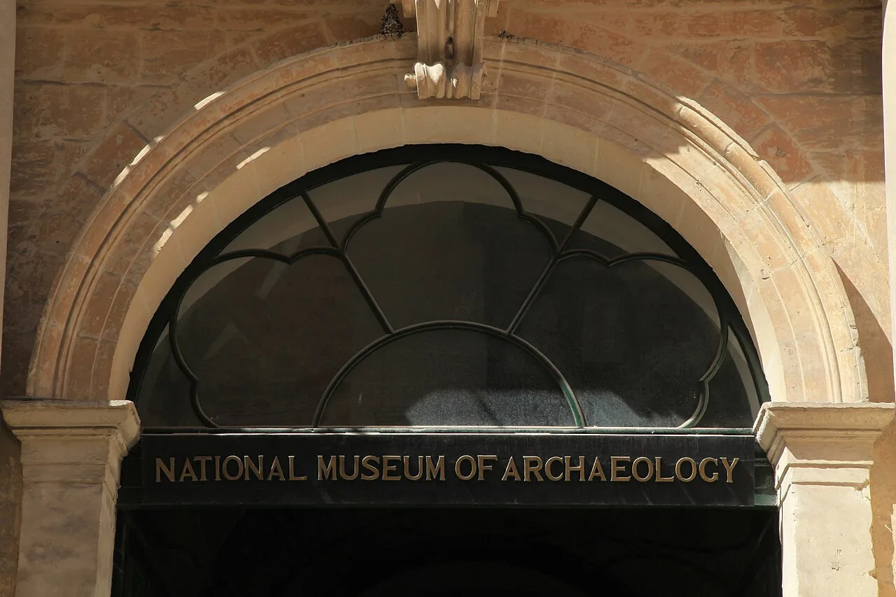 The entrance to the National Museum of Archaeology in Valletta.