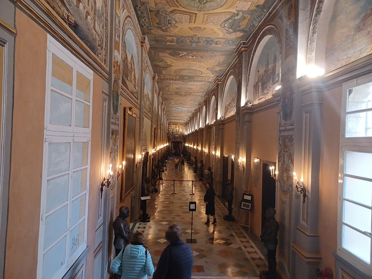 A gallery corridor in the Grandmaster's Palace in Valletta.