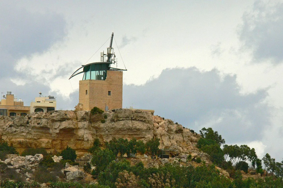 Ta' Kenuna Tower on the cliffs above Nadur in Gozo.
