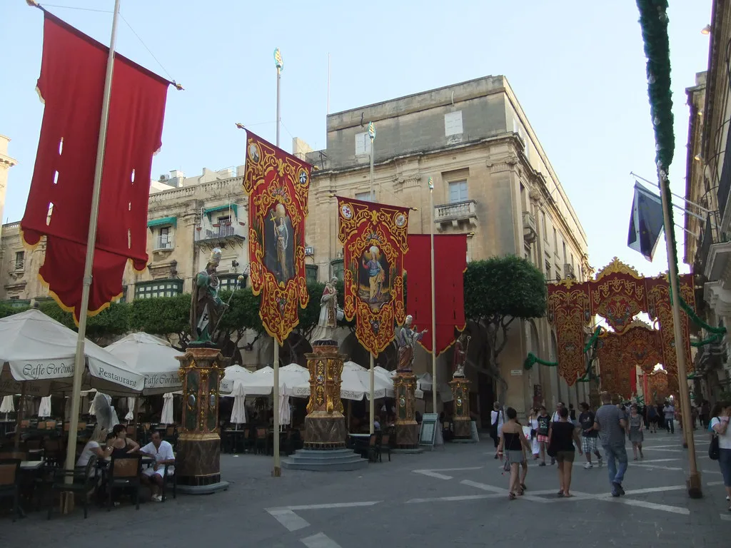 Republic Street in Valletta, where the National Museum of Archaeology stands.