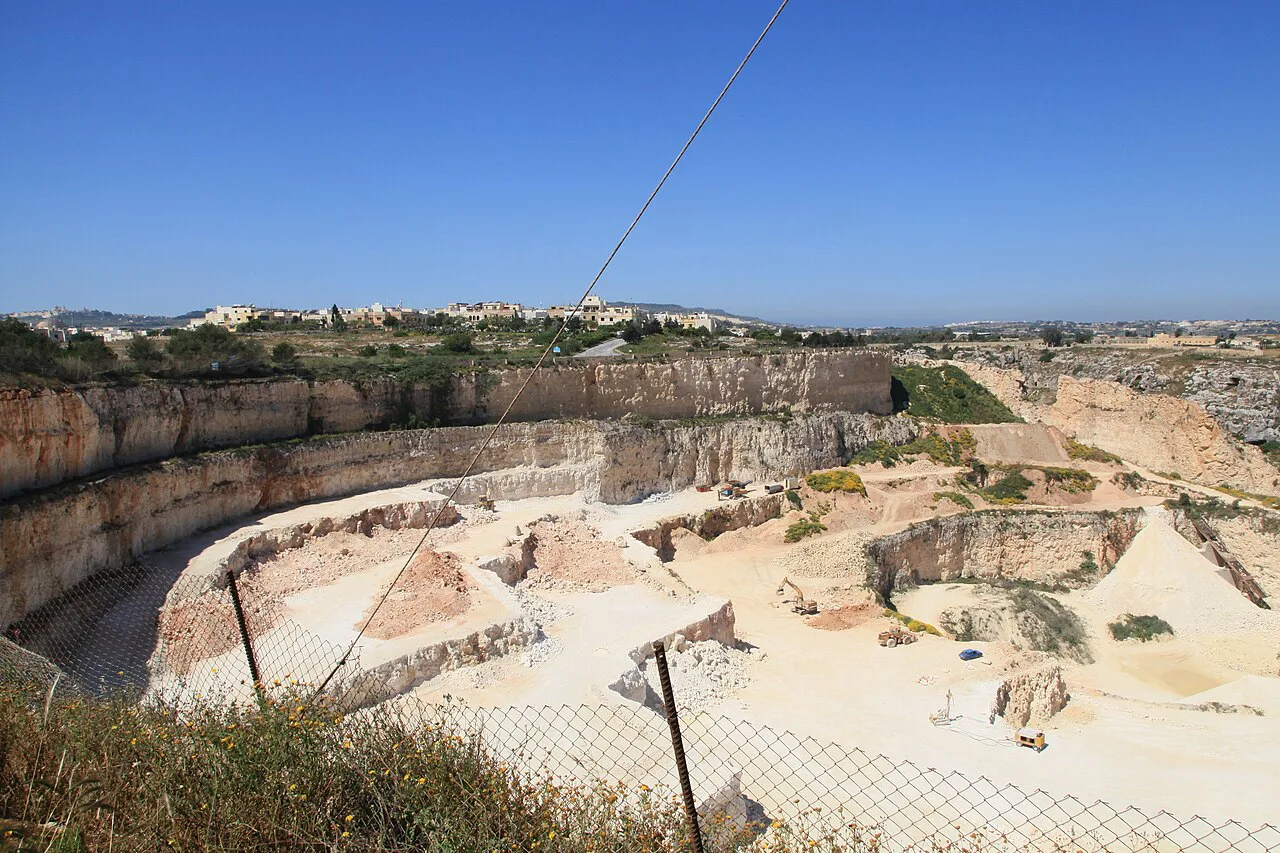 A limestone quarry near Naxxar.