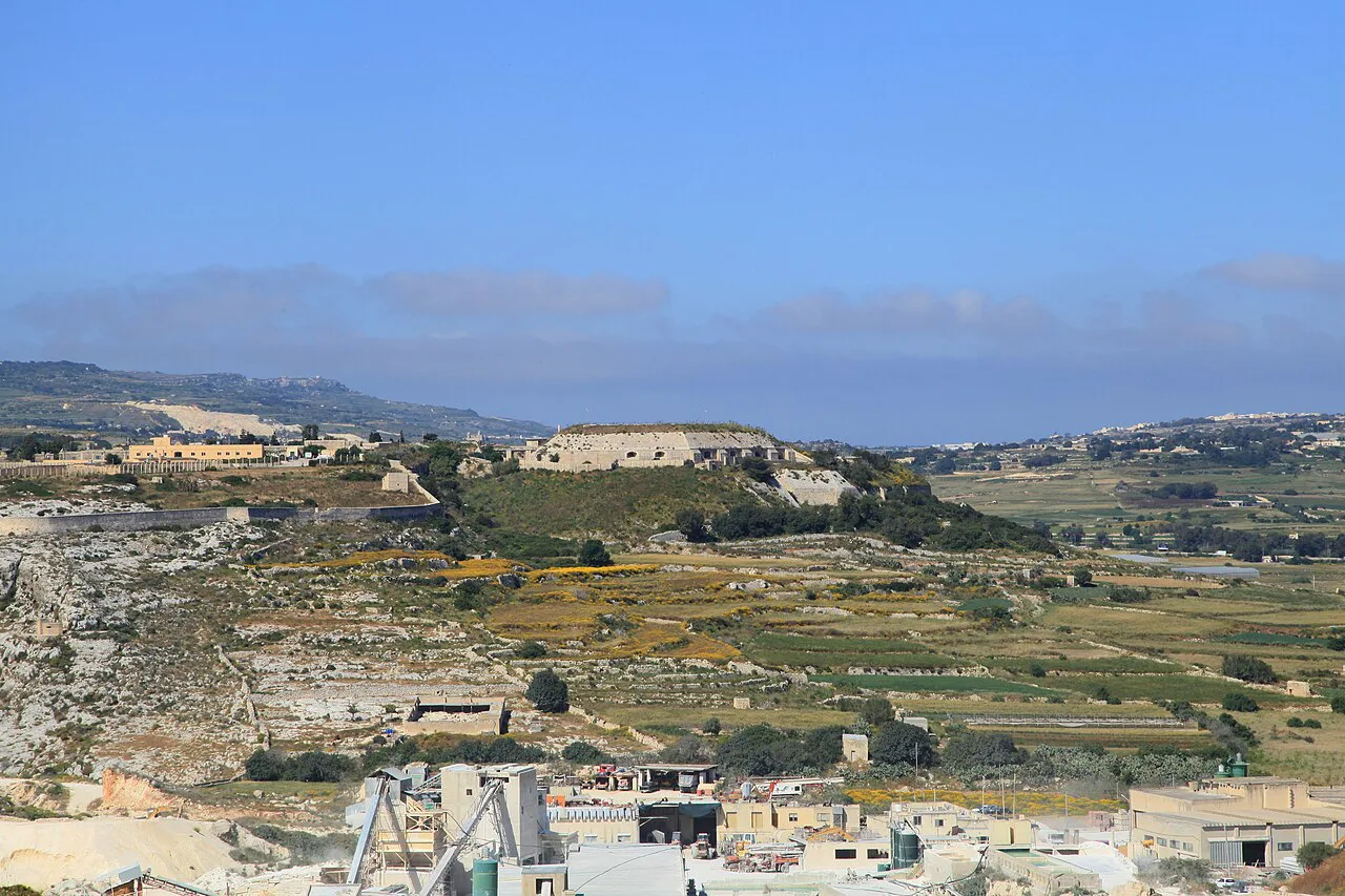 Farmland and quarries near Naxxar.
